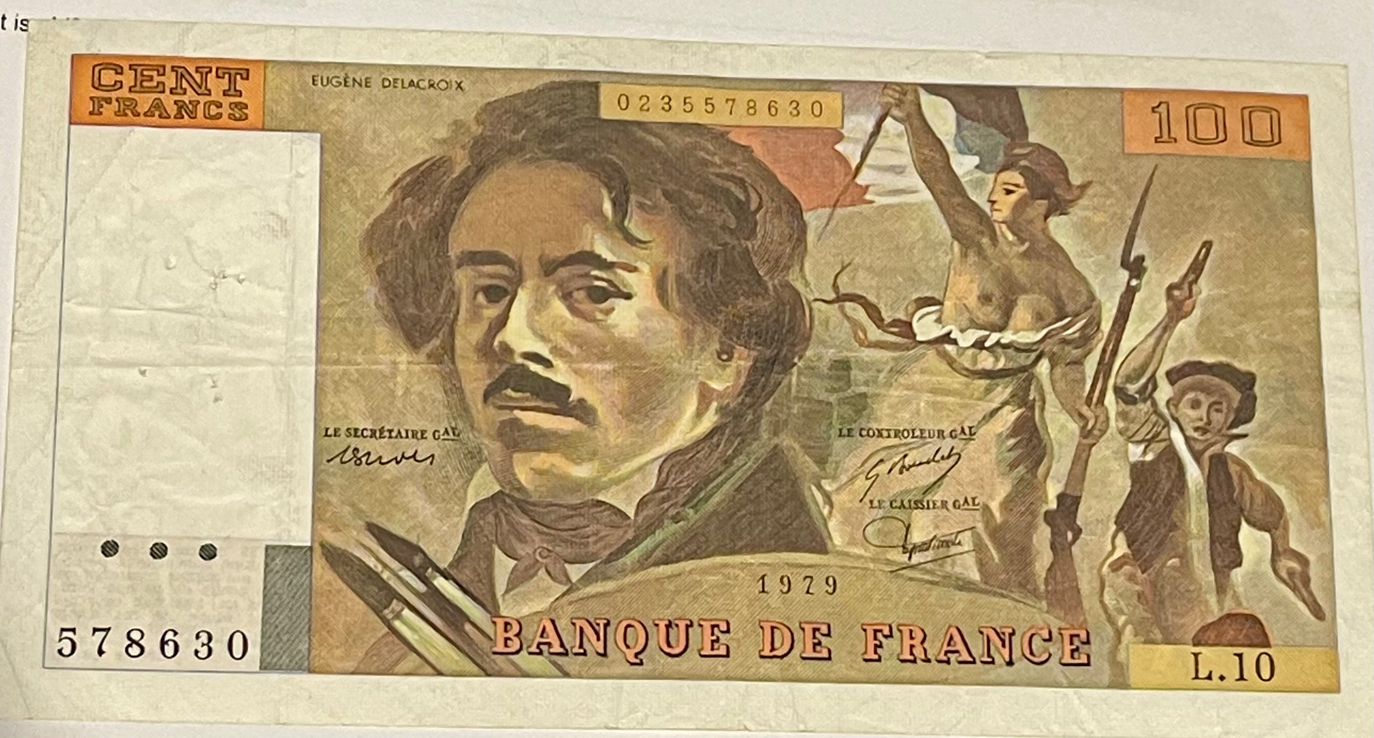 France 1979 100 Francs P-154 Used World Banknote